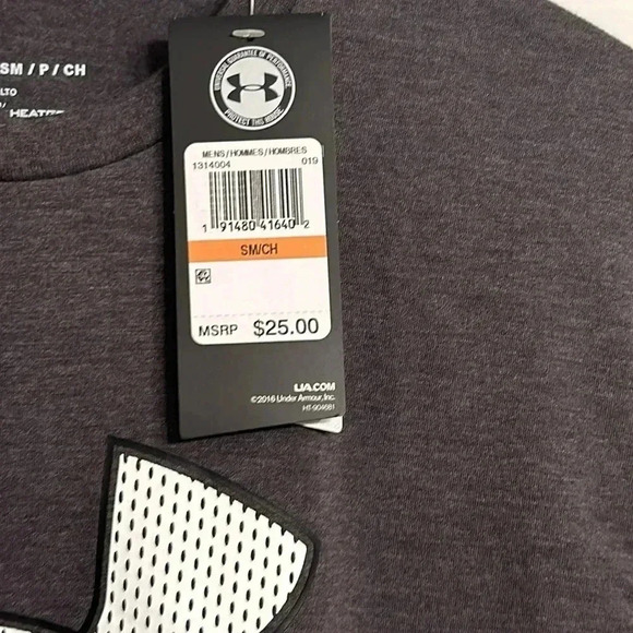 SALE NWT UA under armour men short sleeve tshirt gray graphic size small - Picture 3 of 4